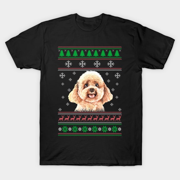 Poodle Ugly Christmas Sweater Funny Dog Lover Owner Gifts T-Shirt by nzbworld